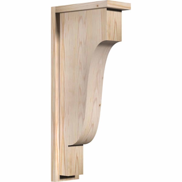 Ekena Millwork Newport Smooth Corbel w/Backplate, Douglas Fir, 5 1/2"W x 12"D x 28"H COR06X12X28NEW01SDF - main